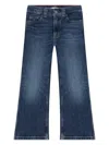 Tommy Hilfiger Junior Washed-out Logo-patch Jeans In Blue