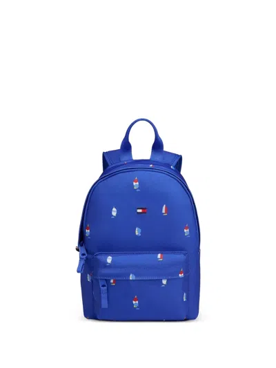 Tommy Hilfiger Junior Kids' Zip-pocket Backpack In Blue