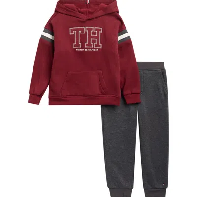 Tommy Hilfiger Kids' 2-piece Hoodie And Joggers Set In Red Multi