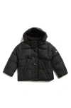 Tommy Hilfiger Kids' Channel Quilted Hooded Puffer Jacket In Black