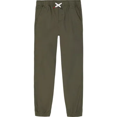 Tommy Hilfiger Kids' Clark Stretch Cotton Joggers In Green