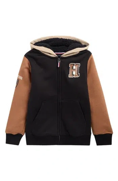 Tommy Hilfiger Kids' Elevated Fleece Lined Hoodie In Black