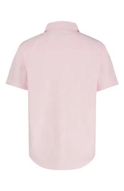 Tommy Hilfiger Kids' End On End Short Sleeve Shirt In Rose Shadow