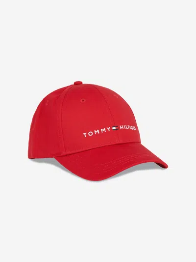 Tommy Hilfiger Kids Essential Logo Cap In Red