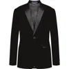 Tommy Hilfiger Kids' Festive Peak Lapel Sport Coat In Black