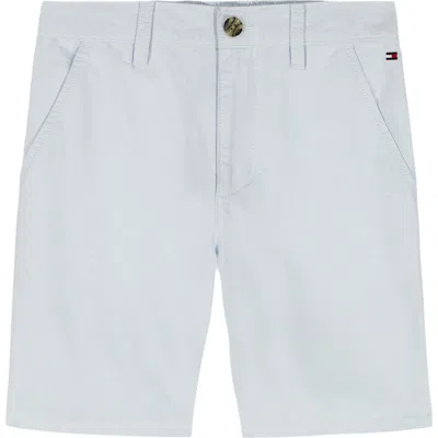 Tommy Hilfiger Kids' Flat Front Oxford Shorts In Gray
