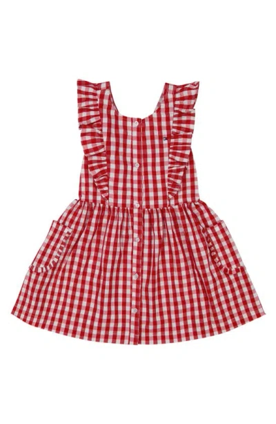Tommy Hilfiger Kids' Gingham Ruffle Dress In Red