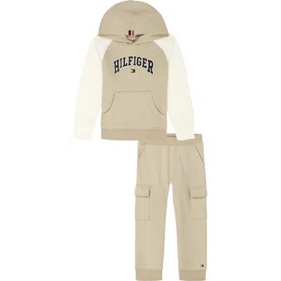 Tommy Hilfiger Kids' Hoodie & Jogger Set In Brown