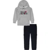 Tommy Hilfiger Kids' Hoodie & Jogger Set In Gray