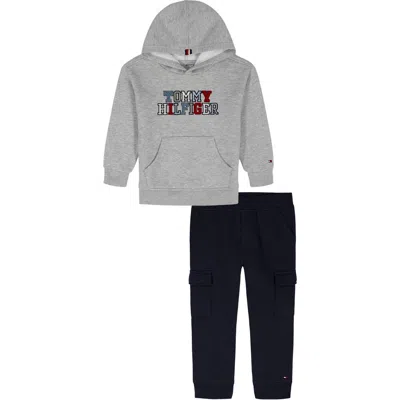 Tommy Hilfiger Kids' Hoodie & Jogger Set In Gray