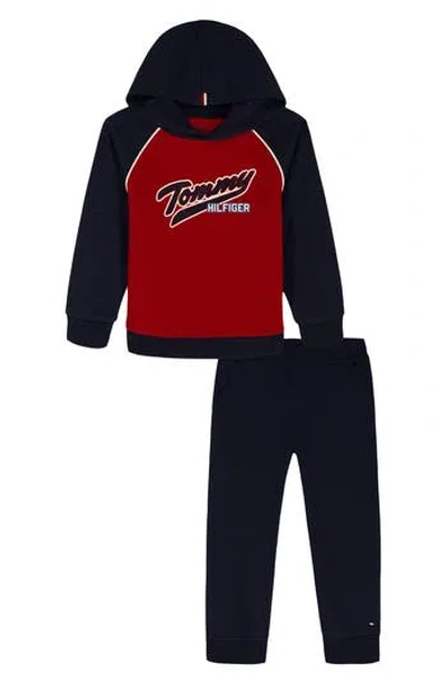 Tommy Hilfiger Kids' Hoodie & Jogger Set In Red