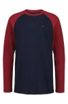 Tommy Hilfiger Kids' Long Sleeve Raglan T-shirt In Multi