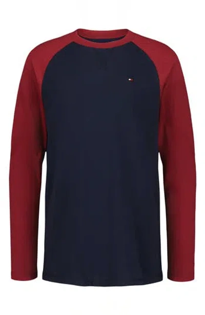 Tommy Hilfiger Kids' Long Sleeve Raglan T-shirt In Multi