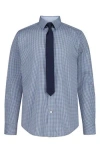 Tommy Hilfiger Boys 8-20 Long Sleeve Stretch Murray Check Shirt In Blue