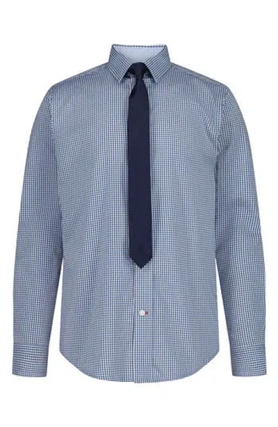 Tommy Hilfiger Kids' Boys 8-20 Long Sleeve Stretch Murray Check Shirt In Blue
