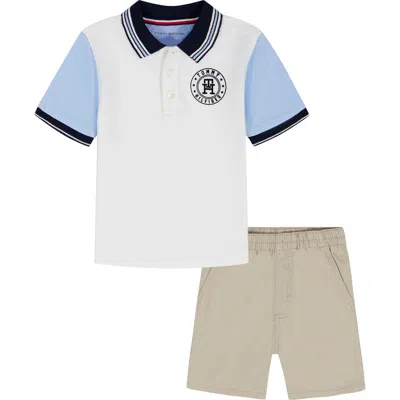 Tommy Hilfiger Babies'  Kids' Polo & Chino Shorts Set In Neutral
