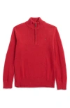 Tommy Hilfiger Toddler And Little Boys Solid 1/4 Zip Sweater In Scooter Red