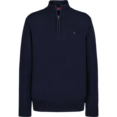 TOMMY HILFIGER TOMMY HILFIGER KIDS' QUARTER ZIP SWEATER