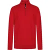 Tommy Hilfiger Kids' Quarter Zip Sweater In Red