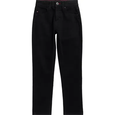 Tommy Hilfiger Kids' Straight Leg Jeans In Black