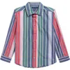 Tommy Hilfiger Kids' Stripe Button-up Shirt In Blue