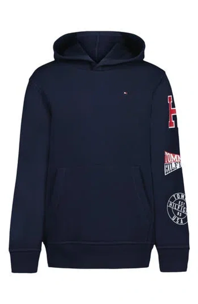 Tommy Hilfiger Kids' Tommy Badge Hoodie In Blue