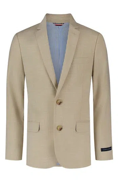 Tommy Hilfiger Kids' Two Button Stretch Woven Sport Coat In Neutral