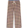 Tommy Hilfiger Girls 7-16 Yarn Dye Plaid Lounge Pants In Brown