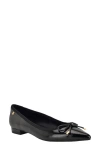 Tommy Hilfiger Kimio Pointed Toe Flat In Black