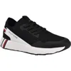 Tommy Hilfiger Twarosa Womens Two Tone Manmade Slip-on Sneakers In Black