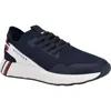 Tommy Hilfiger Twarosa Womens Two Tone Manmade Slip-on Sneakers In Dark Blue