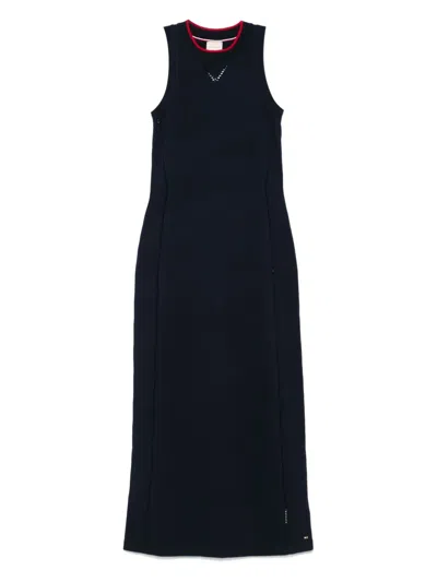 Tommy Hilfiger Knitted Maxi Dress In Blue