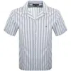 Tommy Hilfiger Knitted Stripe Shirt Blue
