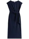 Tommy Hilfiger Boat Neck Slim Midi Dress