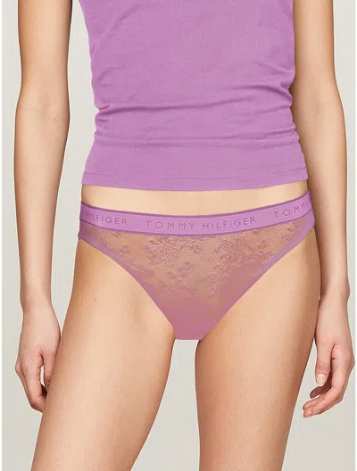 Tommy Hilfiger Lace Bikini Brief In Sweet Pea Pink