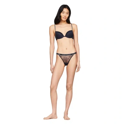 Tommy Hilfiger Lace Thong In Black