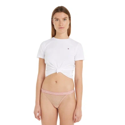 Tommy Hilfiger Lace Thong In Pink