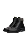 Tommy Hilfiger Lace-up Leather Boots In Black