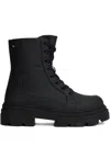 Tommy Hilfiger Lace-up Mid Ankle Boots In Black