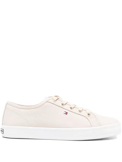 Tommy Hilfiger Lace-up Sneakers In Neutral