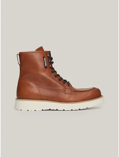 Tommy Hilfiger Tonal Logo Faux Fur In Winter Cognac
