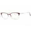 Tommy Hilfiger Ladies Red Rectangular Eyeglass Frames Th1958 In Multi
