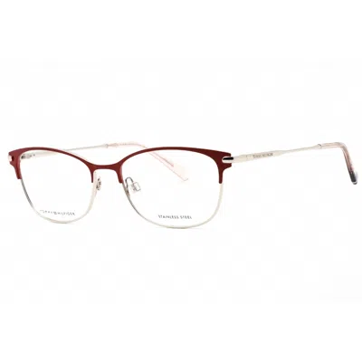 Tommy Hilfiger Ladies Red Rectangular Eyeglass Frames Th1958 In Multi