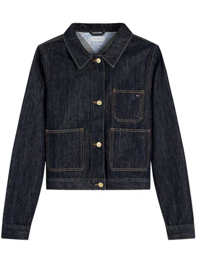 Tommy Hilfiger Lady Jacket Rinse In Blue