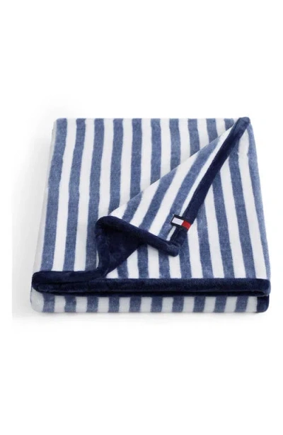 Tommy Hilfiger Laguna Beach Stripe Throw Blanket In Blue