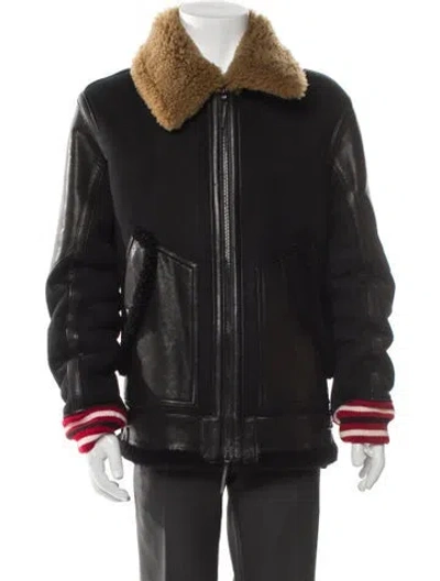 Pre-owned Tommy Hilfiger Lamb Leather Moto Jacket In Gray