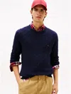 Tommy Hilfiger Lambswool Cable Knit Sweater In Blue