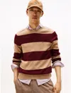 Tommy Hilfiger Lambswool Crewneck Sweater In Brown