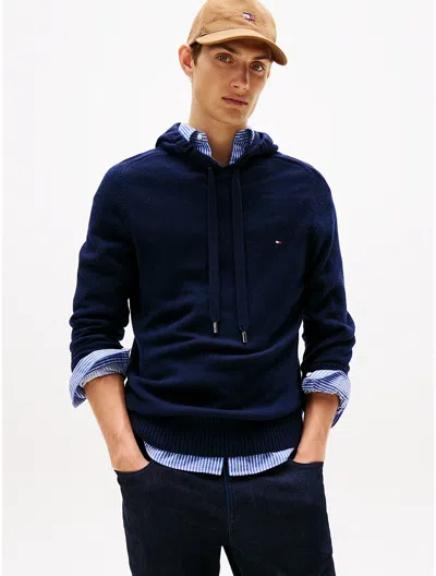 Tommy Hilfiger Lambswool Hoodie Sweater In Animal Print