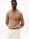 Tommy Hilfiger Lambswool Hoodie Sweater In Brown
